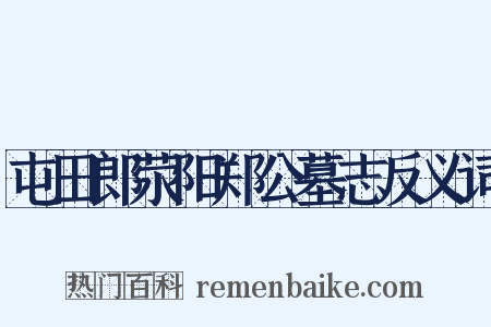 屯田郎荥阳郑公墓志反义词是什么意思的图片